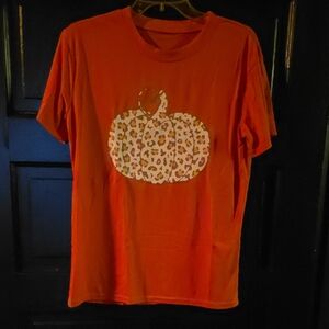 Orange Pumpkin Graphic Shirt